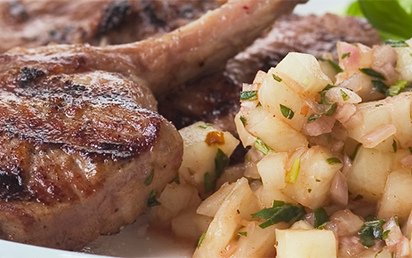 Côtes d'Agneau et Sauce Ananas